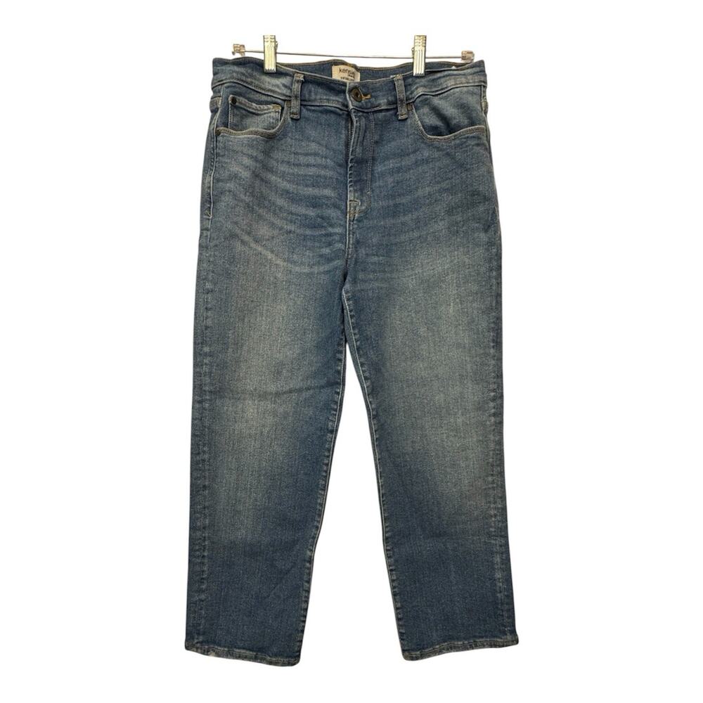 Kensie Jeans Vintage Luxe Kaya High-rise Wide-leg Blue Denim Jeans Women's 10
